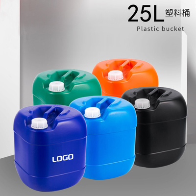 Fusti in plastica HDPE a forma quadrata da 25 litri Secchio quadrato per soffiaggio sigillato chimicamente