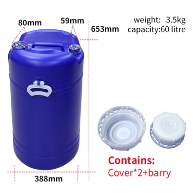 HDPE 60L blu un tamburo di plastica da 55 galloni con il ODM dell'OEM della maniglia di Pastic