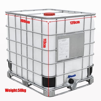 DC53D d'acciaio galvanizzato IBC Tote Liquid Packaging chimico di plastica