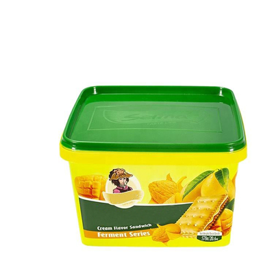 Contenitore quadrato in plastica HDPE per uso alimentare con coperchio di tenuta