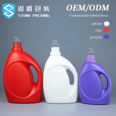 Flacone di detersivo liquido per bucato da 2L 3L 5L Bottiglie di detersivo vuote con tamburo con tappo a corona