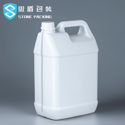 Quadrato di plastica dell'HDPE bianco da 128 once fluide 5 OEM del secchio 220g di gallone