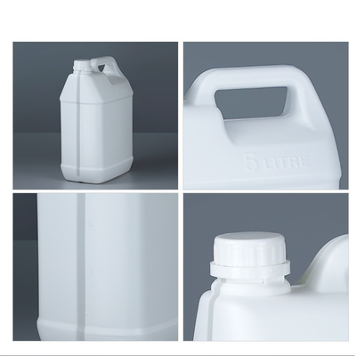 Quadrato di plastica dell'HDPE bianco da 128 once fluide 5 OEM del secchio 220g di gallone