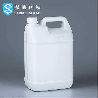 Quadrato di plastica dell'HDPE bianco da 128 once fluide 5 OEM del secchio 220g di gallone