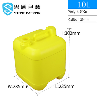 Recipiente di plastica dell'HDPE di giallo di calibro 39mm 360*300*410mm