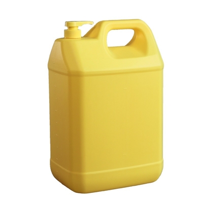 I contenitori chimici di plastica detergenti gialli da 1 gallone con la pompa 210g