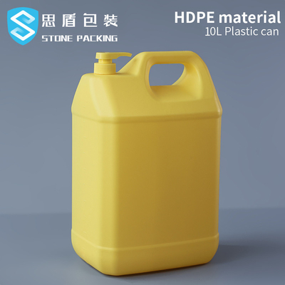 I contenitori chimici di plastica detergenti gialli da 1 gallone con la pompa 210g