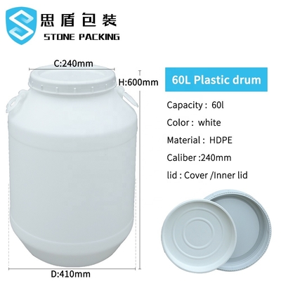 Tamburi di plastica multifunzionali liquidi 60l dell'acqua con la copertura 2.3kg
