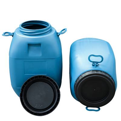 Tamburo blu del recipiente di plastica dell'HDPE 60L dell'HDPE 100% con il coperchio
