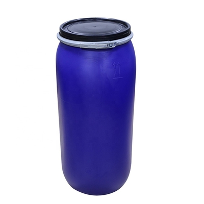 tamburo senza coperchio dell'HDPE di plastica chimico 125L con l'anello del cerchio del ferro 80 gradi