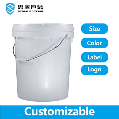 Bianco del cappuccio del filtro dell'olio cinque galloni secchio della pittura da 20 litri con il coperchio ISO9001
