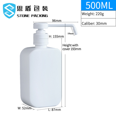 Bottiglie di plastica acide dello spruzzo dell'ANIMALE DOMESTICO della pompa incissione all'acquaforte 500ml per liquido pulito