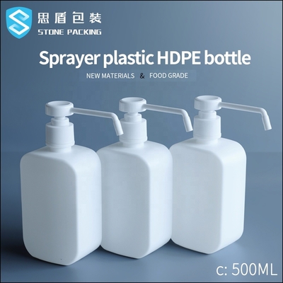 bottiglia di plastica dell'animale domestico dello spruzzo 500ml dell'HDPE di 25mm con la pompa ISO9001
